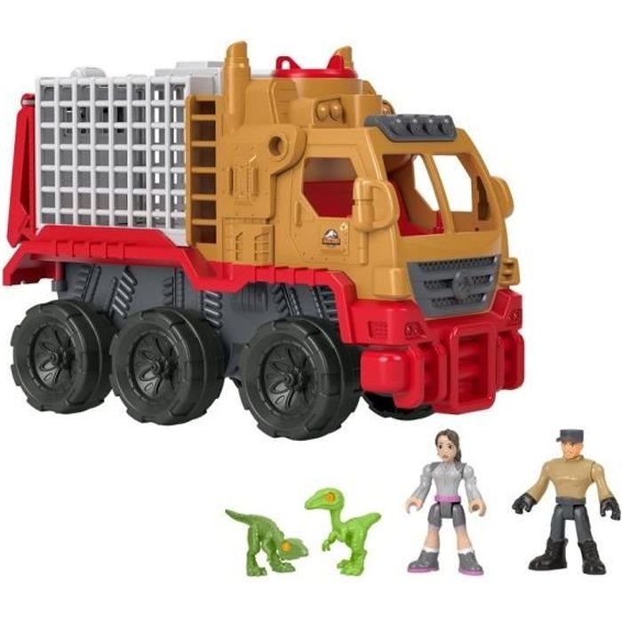 Fisher-Price Imaginext - Jurassic World La Colo du Crétacé, Camion de Capture et Yaz - Figurine Dinosaure - Dès 3 ans