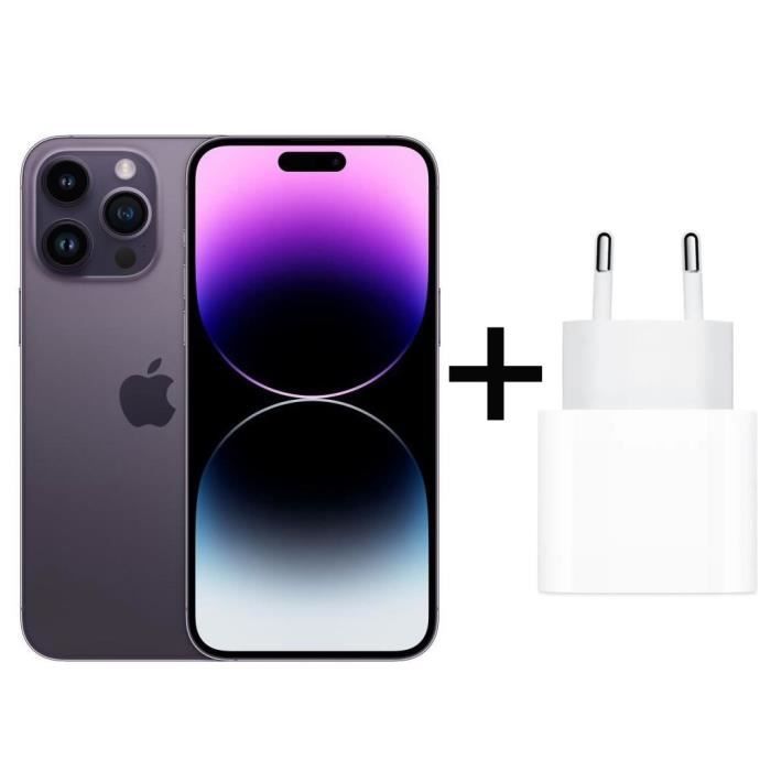 iPhone 14 Pro Max 128Go Deep Purple + APPLE Adaptateur 20W USB-C Power