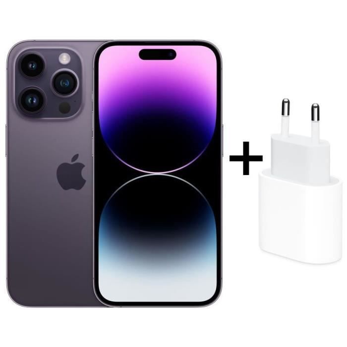 iPhone 14 Pro 128Go Deep Purple + APPLE Adaptateur 20W USB-C Power