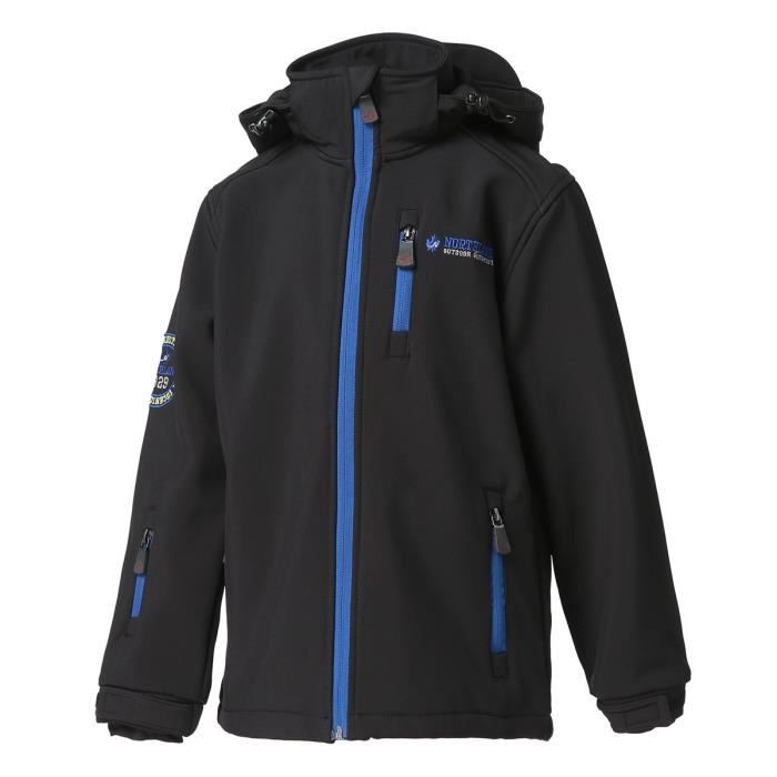 NORTHLAND Softshell Polaire Kosh noir - Garçon