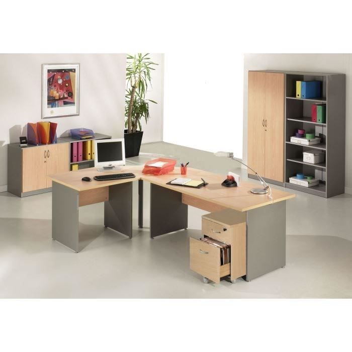 WINCH Bureau rectangulaire Hêtre/Alu - L L 160 cm