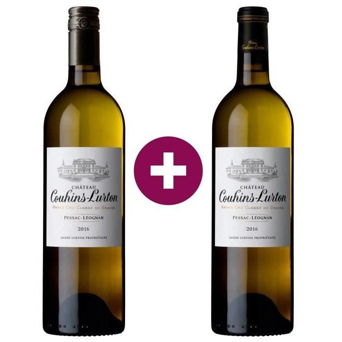 Duo Vis ou Bouchon - Château Couhins Lurton 2016 Pessac Léognan - Vin blanc de Bordeaux - 2 x 75cl