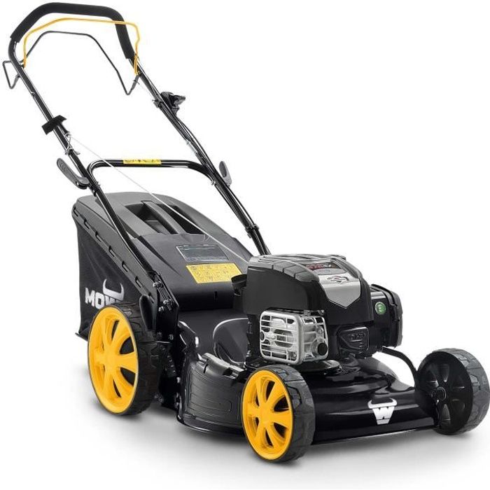 MOWOX Tondeuse thermique tractée 51 cm 3 en 1 - Moteur Briggs & Stratton 675 Exi 163cc - Mulching