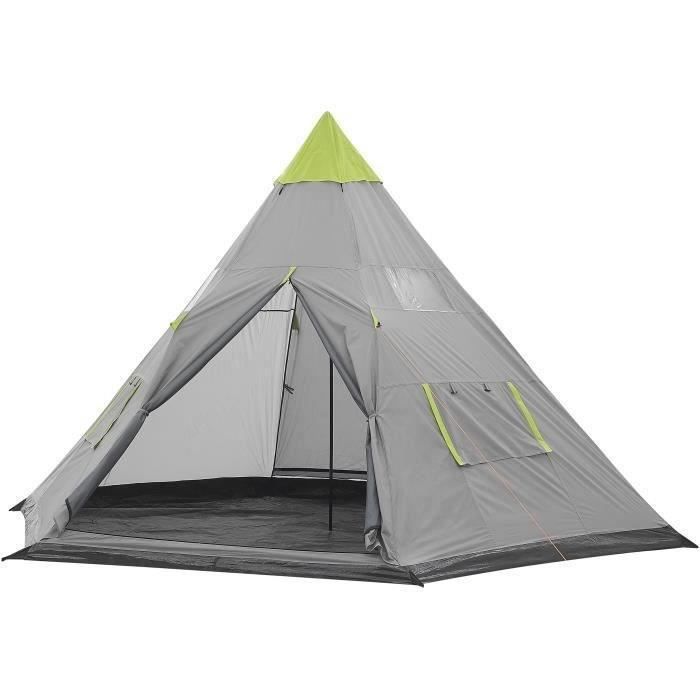 SURPASS - Tente tipi - 4 personnes - Vert & Gris