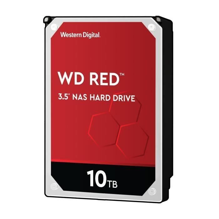 WD Red™ - Disque dur Interne NAS - 10To - 5 400 tr/min - 3.5- (WD100EFAX)