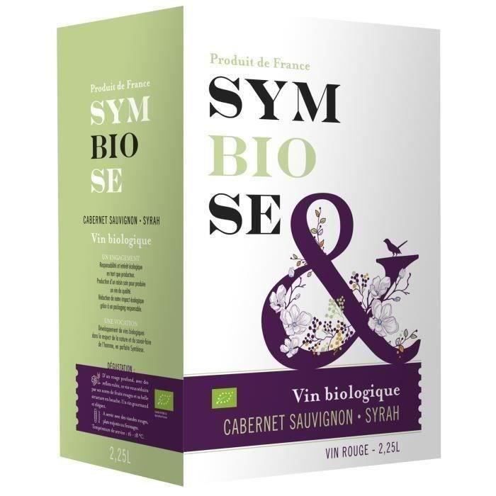 BIB Symbiose Cabernet Sauvignon Vin de France - Vin rouge - Bio