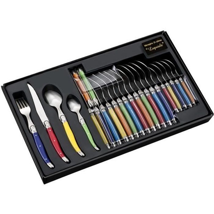 LAGUIOLE Ménagère 24 pièces MULTICOLORE