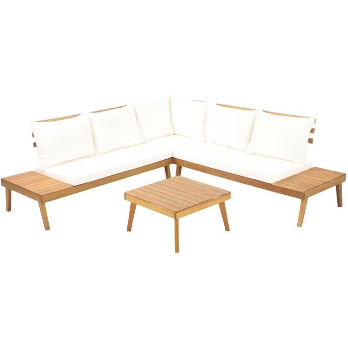 Salon de jardin - En bois d'acacia FSC - 4 personnes - BIANCA