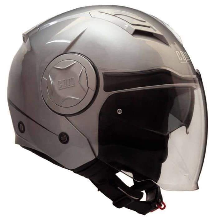 CGM Casque Jet 129A Illinois - Gris argent