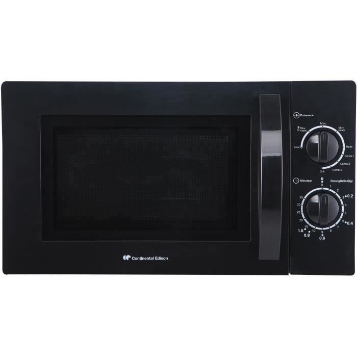 Micro-ondes grill CONTINENTAL-EDISON MO20GRILB Noir L44 x H25,9 x P35,9 cm 20L