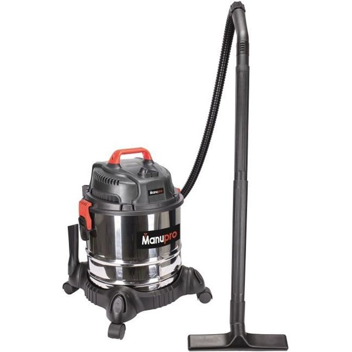 MANUPRO Aspirateur 4 en 1 Eau, Poussières et Cendres - Fonction souffleur - 20 L - 16 kPa - 1200 W