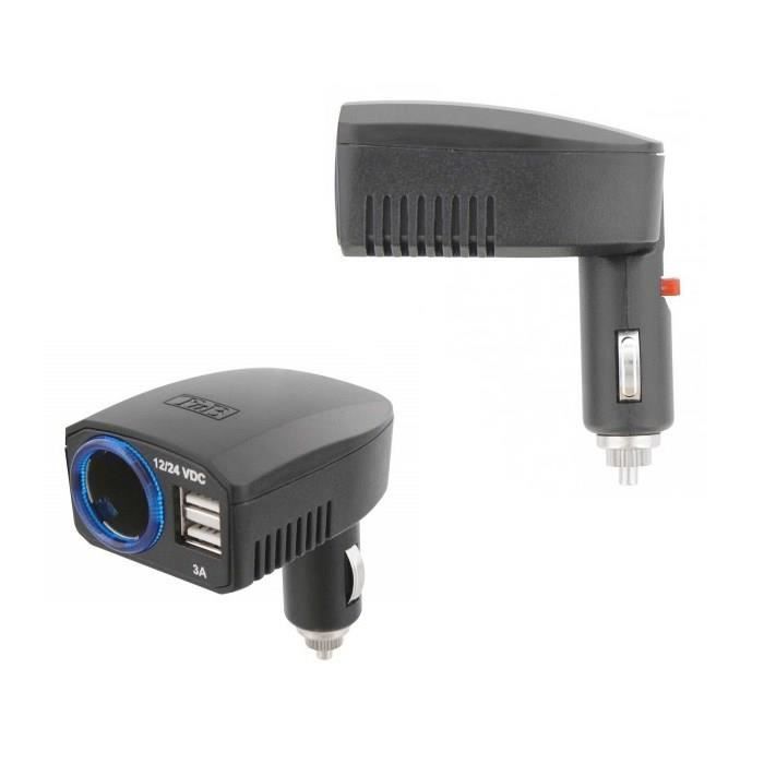 TNB Chargeur allume-cigare 3 en 1 - Recharge ultra-rapide