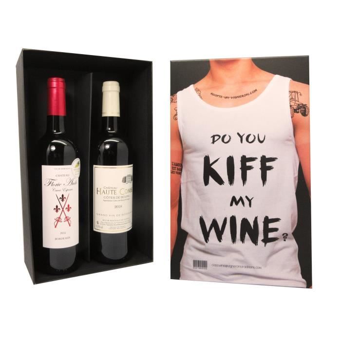 Coffret Vin KIFF MY WINE + 2 bouteilles de vin