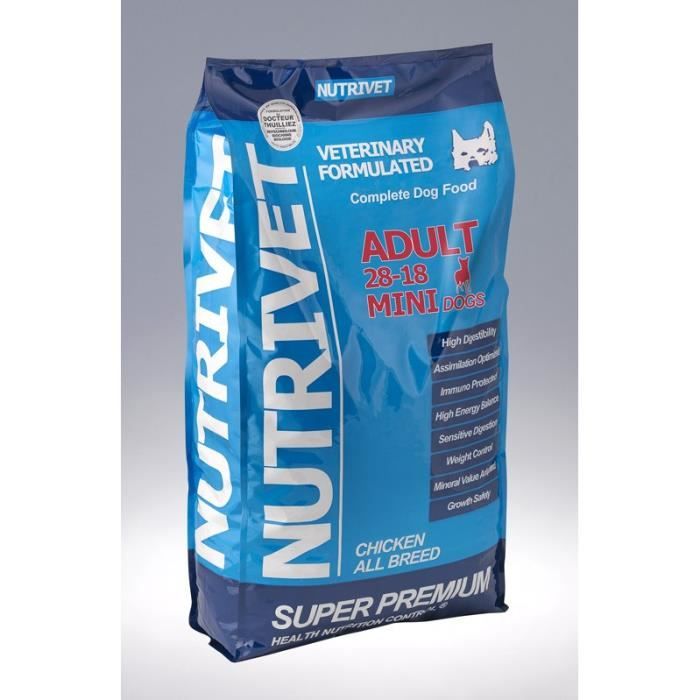 SUPER PREMIUM Croquettes chien adulte 28/18 petite race 15 kg 0% blé