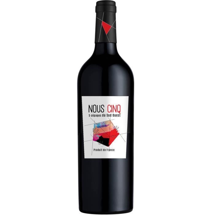Nous Cinq 2019 Vin de France - Vin rouge du Sud Ouest