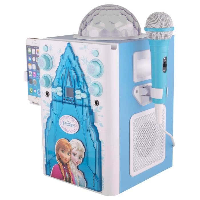 LA REINE DES NEIGES Karaoké enfant Boule à Facette - Lecteur CD + Micro
