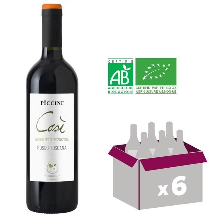 COSI PICCINI Toscana Vin d'Italie - Rouge - 75 cl - IGP x 6