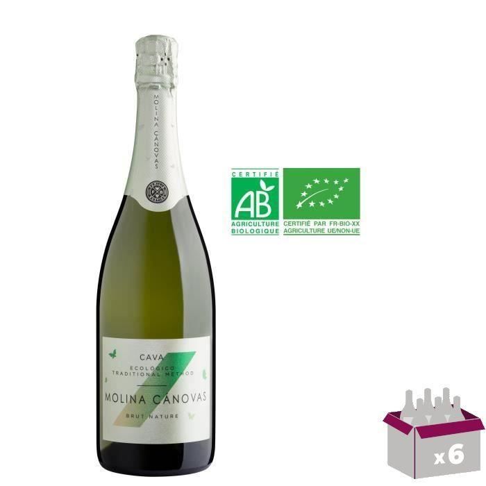 BODEGA ALCENO Molina Canovas Cava Brut nature BIO - Vin effervescent - 6x 75 cl