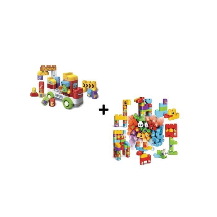 Bla Bla Blocks - Mon camion 1,2,3 interactif et coffret de 50 blocs
