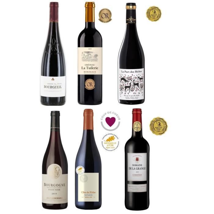 Pack Vin rouge 6 Régions