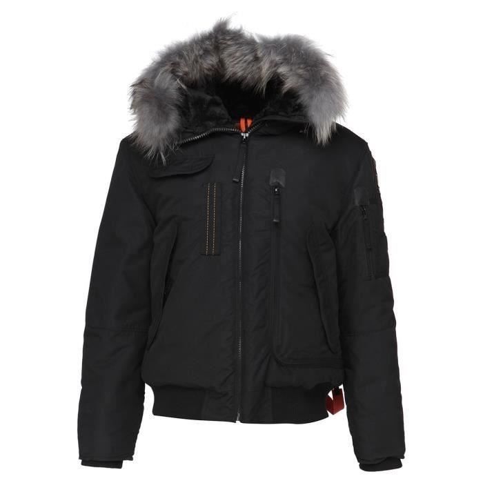 NORTHLAND Blouson de ski à col vrai fourure Homme - Noir