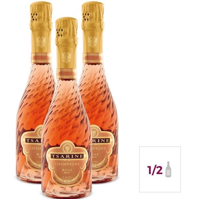 Champagne Tsarine Rosé Brut - 37,5 cl x3