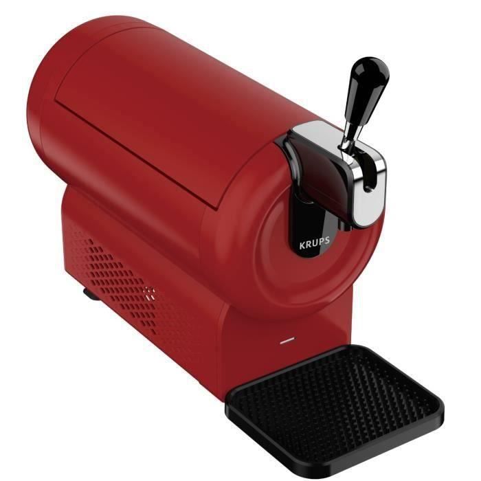 KRUPS YY4233FD Tireuse à bière - Machine à bière THE SUB COMPACT ROUGE 2 L - Pompe à bière - Bière pression
