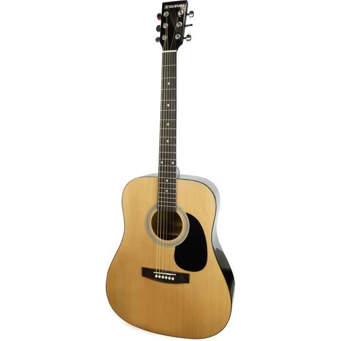 SUZUKI Guitare folk avec housse de protection
