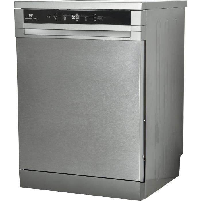 Lave-vaisselle pose libre CONTINENTAL EDISON CELV15423PIX1 - 15 couverts - Largeur 59,8 cm - 42 dB - Inox