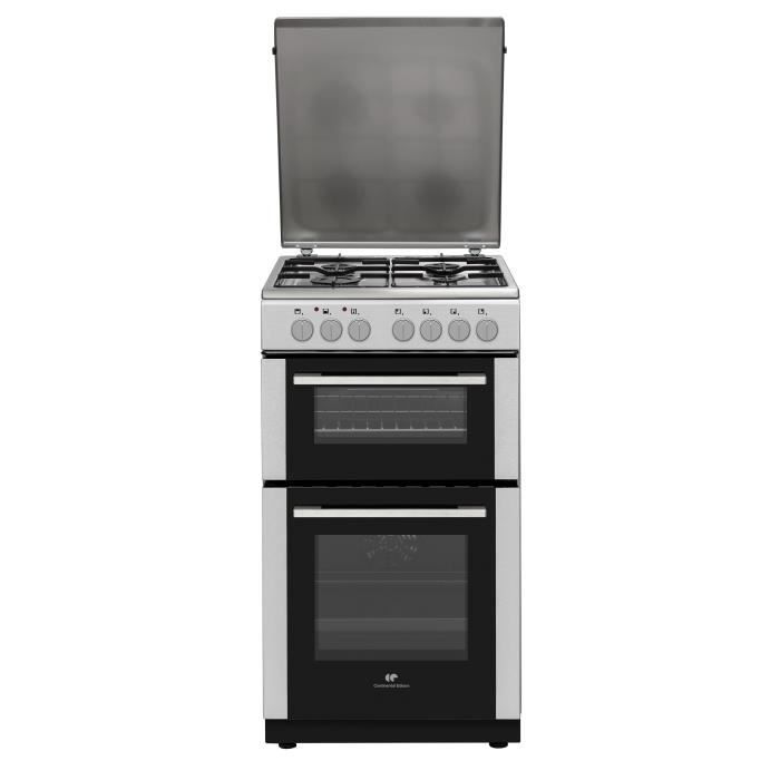 Cuisinière gaz CONTINENTAL EDISON CEDF5060IX3 - 4 feux - inox - L50 xP60 x H90 cm