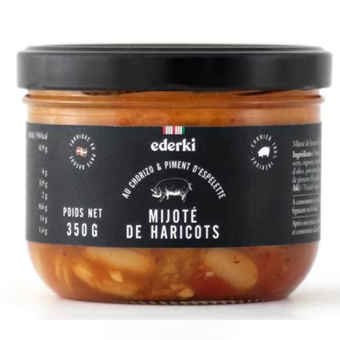 EDERKI Mijoté de haricots au chorizo et piment d'Espelette - 350 g