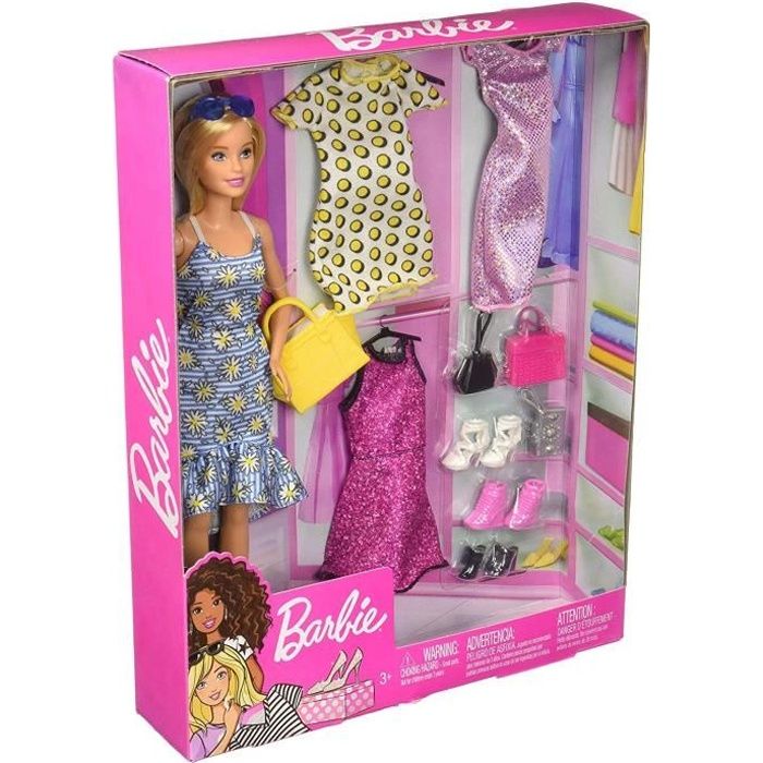 Barbie - Barbie Barbie Et Ses 3 Tenues - 3 ans et +
