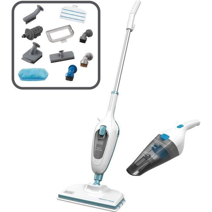 BLACK+DECKER FSMH13ENVC1-QS Balai vapeur + aspirateur à main