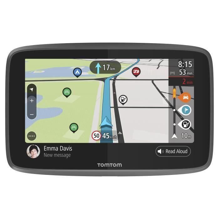 TomTom GO Camper - GPS camping-car 6 pouces, cartographie monde 152 pays, Wi-Fi intégré, carte SIM intégrée, appels mains-libres