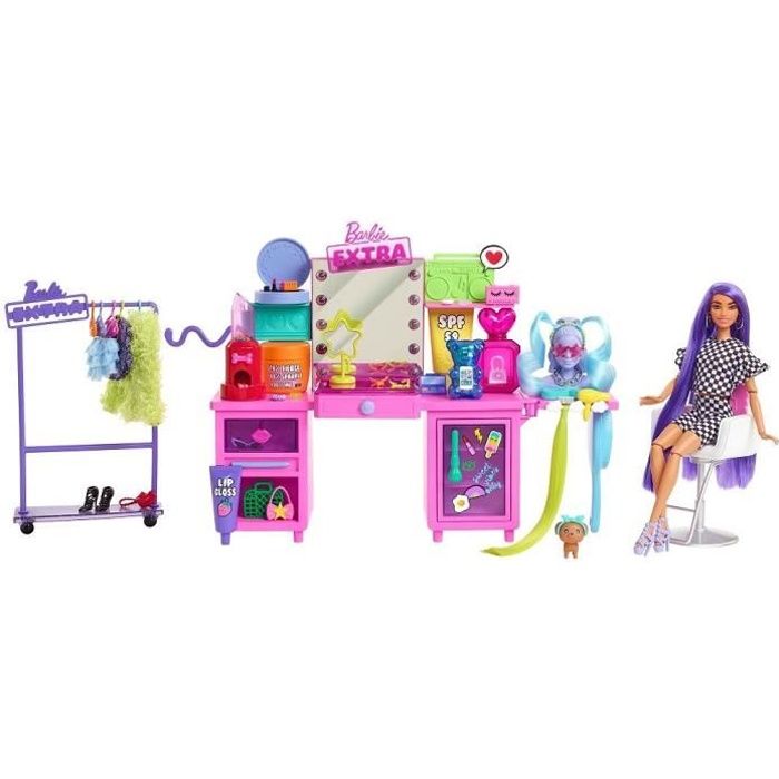 Barbie - Barbie Extra et Studio de Mode - Accessoires Poupée - 3 ans et +