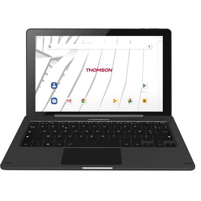 THOMSON Tablette Tactile + Clavier - 10- HD IPS - RAM 2Go - Stockage 32Go - Android 9.0 - Noir