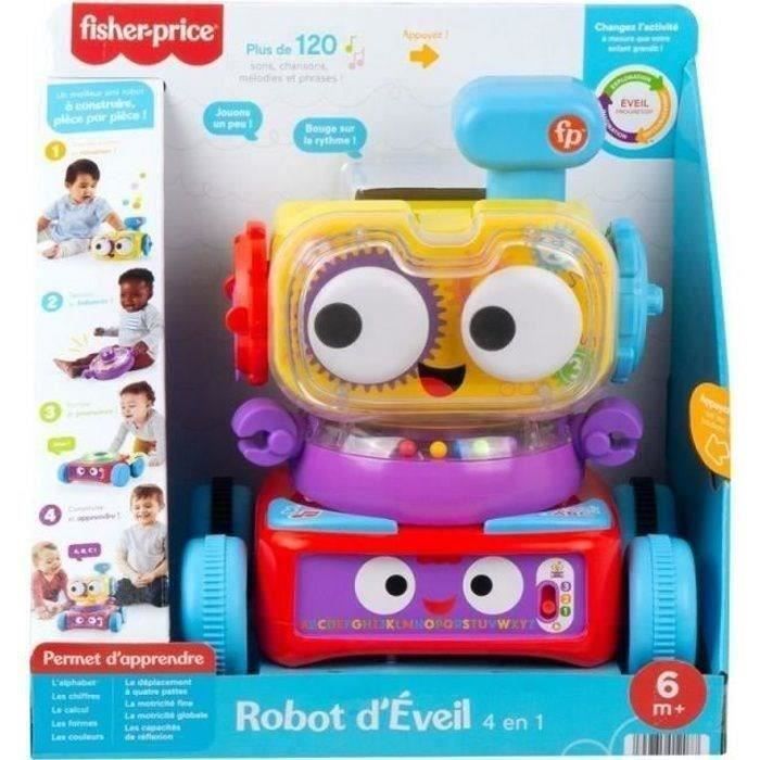 Fisher-Price - Jo le Robot 4 en 1 - Eveil 1er âge - Dès 6 mois