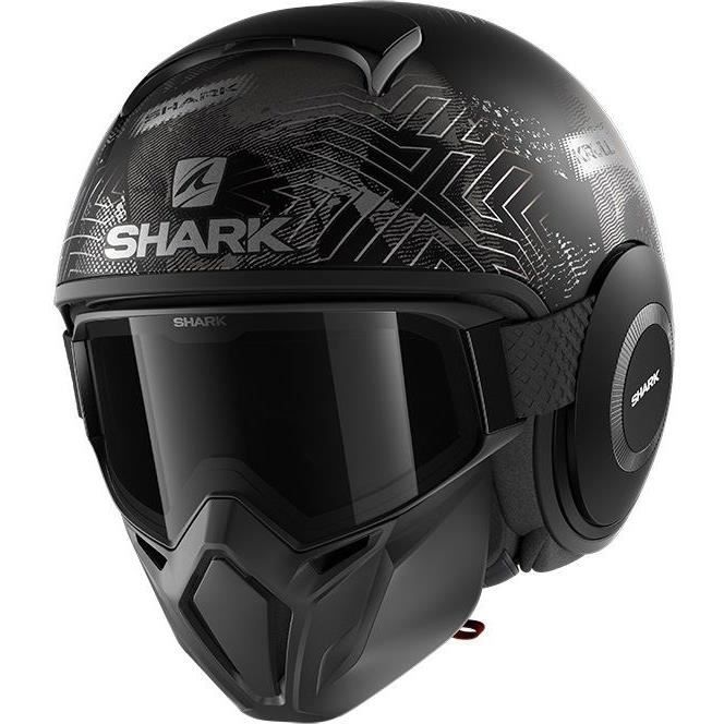 SHARK Casque jet street drak Krull - Noir anthracite