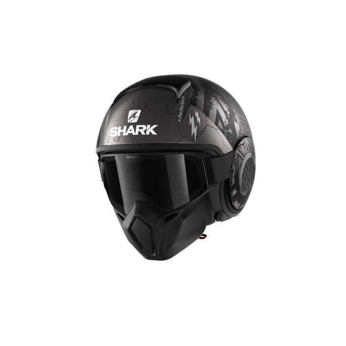 SHARK Street Drak Crower Casque moto Jet - Noir et gris anthracite