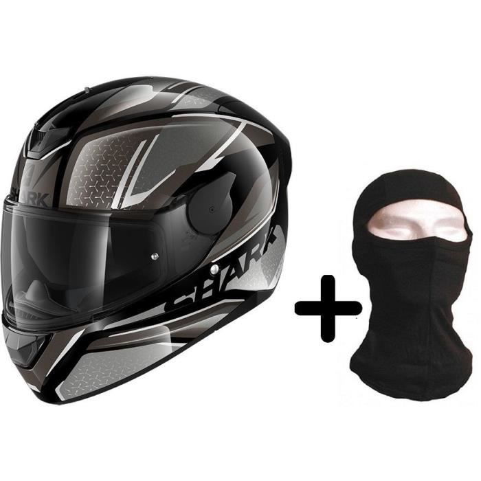 SHARK Casque intégral D-Skwal 2 Daven + cagoule - Noir anthracite