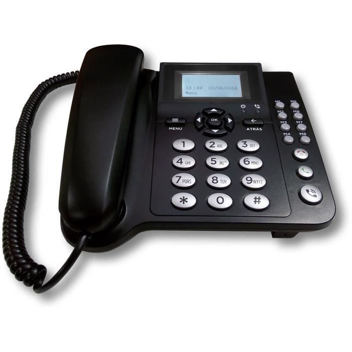 CoComm F300 Téléphone Filaire 3G - Noir