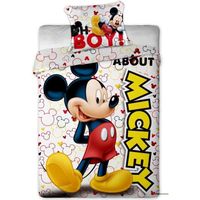 DISNEY Housse de Couette Mickey - 1 place 140 x 200 cm + 1 taie d'oreiller 63 x 63 cm - Multicolore