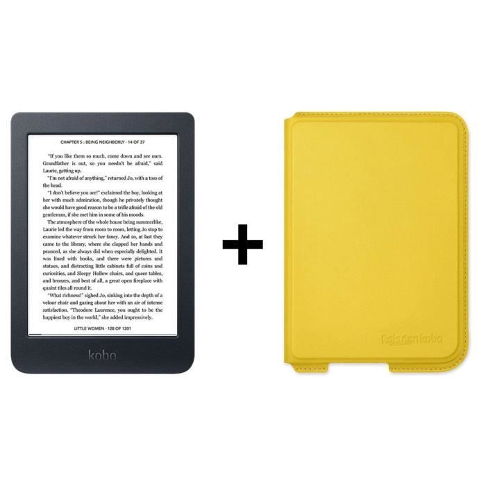 Pack KOBO : Liseuse Nia - 6- - 212ppp + Etui Sleepcover Citron