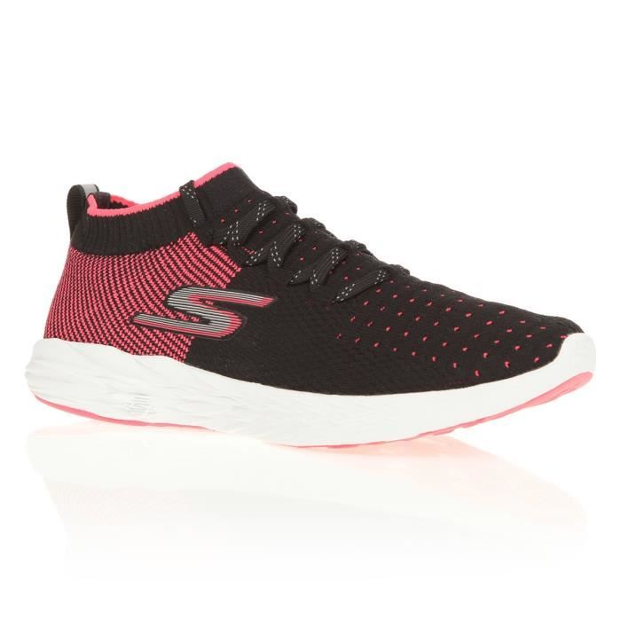 SKECHERS Baskets de runnig Go Run 6 - Femme - Noir et rose