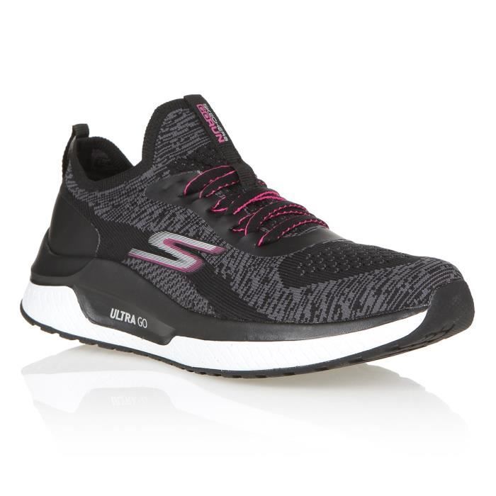 SKECHERS Baskets de course Go Run Steady Swift - Femme - Noir et rose