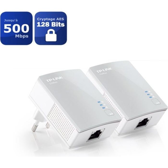 TP-Link TL-PA4010 KIT kit de 2 CPL 500 Mbps avec 1 Port Ethernet - Solution idéale pour profiter du service Multi-TV à la maison