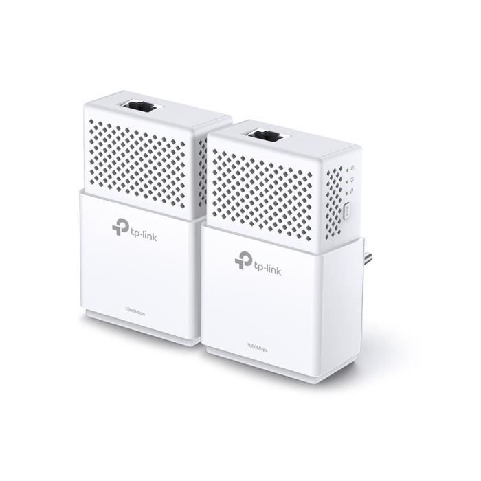 TP-LINK Pack de 2 CPL TP-LINK AV1000, 1 port Ethernet Gigabit (1000 Mbps)