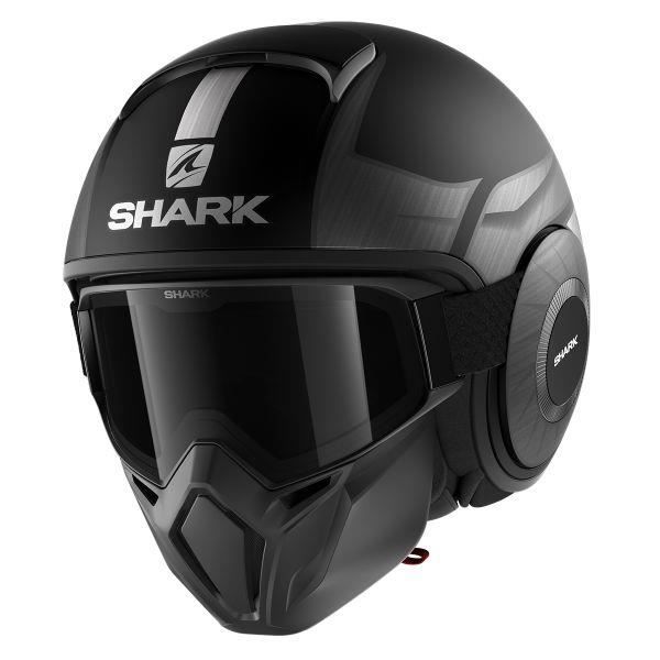 SHARK - Casque jet - Street Drak Tribute RM - Noir et gris