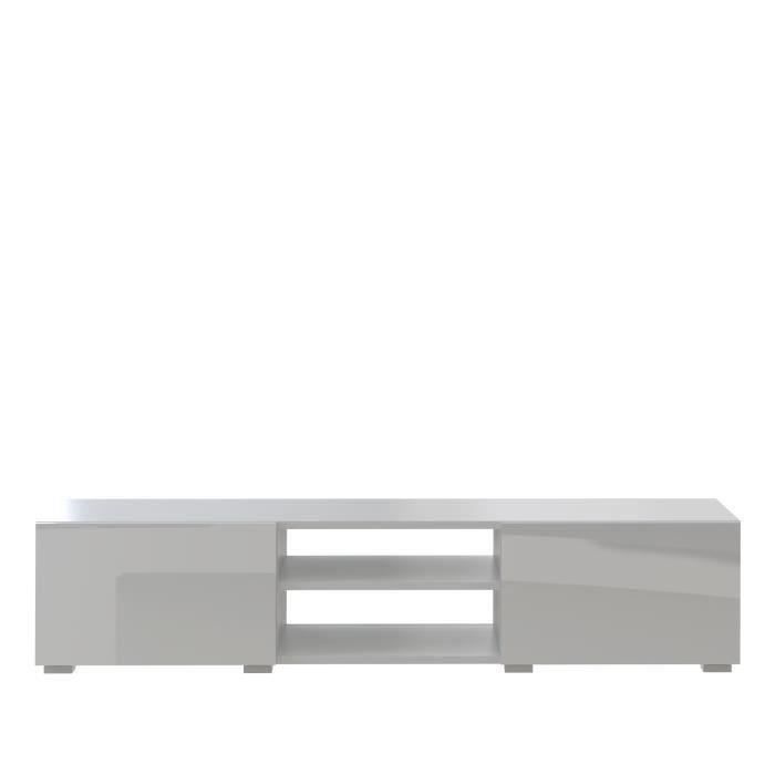 LIME Meuble TV contemporain blanc mat - L 140 cm