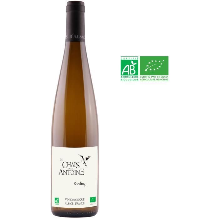 Les Chais Saint Antoine 2016 Riesling - Vin blanc d'Alsace - Bio